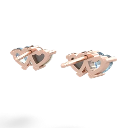 Aquamarine Sweethearts 14K Rose Gold earrings E5260