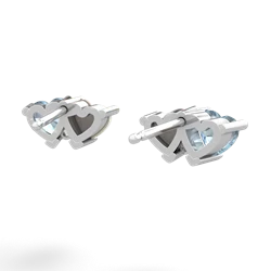 Aquamarine Sweethearts 14K White Gold earrings E5260