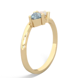 Aquamarine Sweethearts 14K Yellow Gold ring R5260