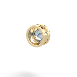 Aquamarine 5Mm Round Slide 14K Yellow Gold pendant P3785