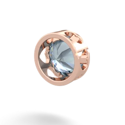 Aquamarine 8Mm Slide 14K Rose Gold pendant P3788