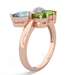 Aquamarine Butterfly 14K Rose Gold ring R2215