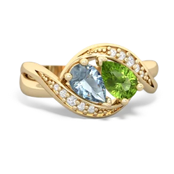 Aquamarine Summer Winds 14K Yellow Gold ring R5342