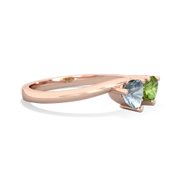 Aquamarine Sweethearts 14K Rose Gold ring R5260