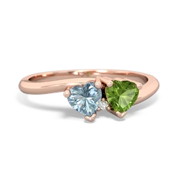 Aquamarine Sweethearts 14K Rose Gold ring R5260