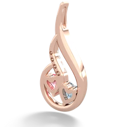 Aquamarine Keepsake Curves 14K Rose Gold pendant P5450