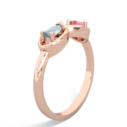 Aquamarine Infinity 14K Rose Gold ring R5050