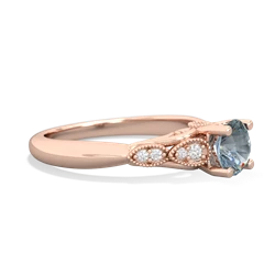 Aquamarine Antique Elegance 14K Rose Gold ring R3100