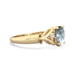 Aquamarine Precious Pear 14K Yellow Gold ring R0826