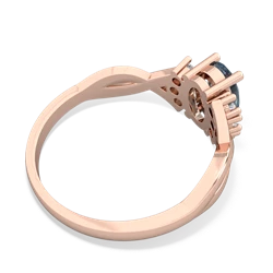 Aquamarine Victorian Twist 14K Rose Gold ring R2497