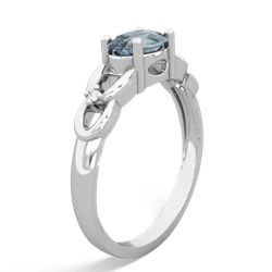 Aquamarine Links 14K White Gold ring R4032