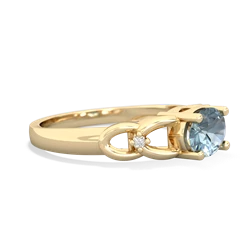 Aquamarine Links 14K Yellow Gold ring R4032