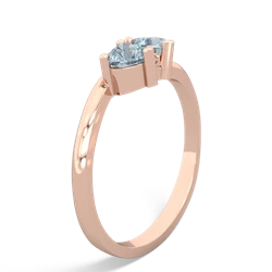 Aquamarine Sweethearts 14K Rose Gold ring R5260