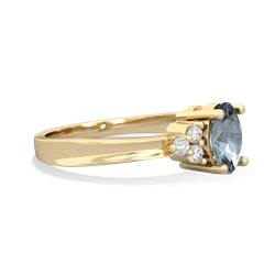 Aquamarine Simply Elegant 14K Yellow Gold ring R2113