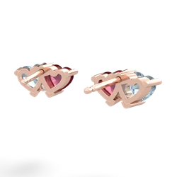 Aquamarine Sweethearts 14K Rose Gold earrings E5260