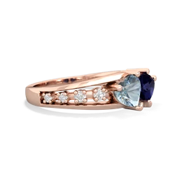 Aquamarine Heart To Heart 14K Rose Gold ring R3342