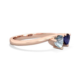 Aquamarine Sweethearts 14K Rose Gold ring R5260