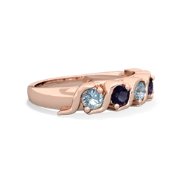 Aquamarine Anniversary Band 14K Rose Gold ring R2089