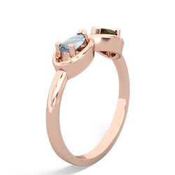 Aquamarine Infinity 14K Rose Gold ring R5050