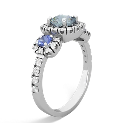 Aquamarine Regal Halo 14K White Gold ring R5350