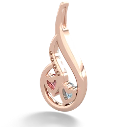 Aquamarine Keepsake Curves 14K Rose Gold pendant P5450