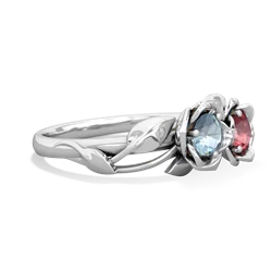 Aquamarine Rose Garden 14K White Gold ring R5510