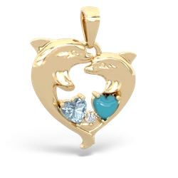 matching pendants - Dolphin Heart