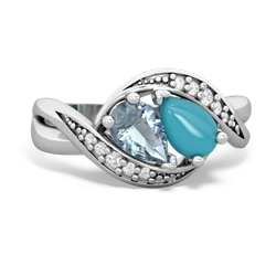 Aquamarine Summer Winds 14K White Gold ring R5342