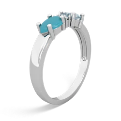 Aquamarine Pear Bowtie 14K White Gold ring R0865