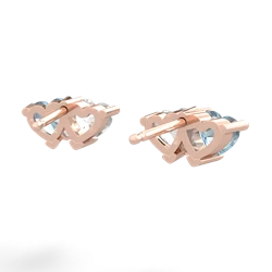 Aquamarine Sweethearts 14K Rose Gold earrings E5260