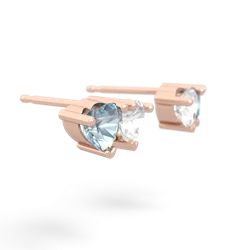 Aquamarine Sweethearts 14K Rose Gold earrings E5260