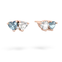 Aquamarine Sweethearts 14K Rose Gold earrings E5260