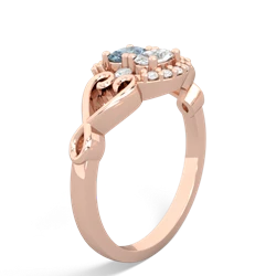 Aquamarine Love Nest 14K Rose Gold ring R5860