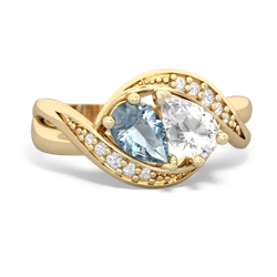 Aquamarine Summer Winds 14K Yellow Gold ring R5342