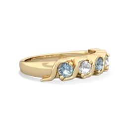 Aquamarine Anniversary Band 14K Yellow Gold ring R2089