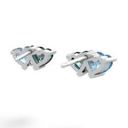 Blue Topaz Sweethearts 14K White Gold earrings E5260