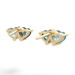 Blue Topaz Sweethearts 14K Yellow Gold earrings E5260