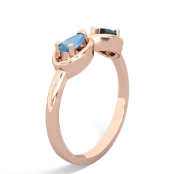 Blue Topaz Infinity 14K Rose Gold ring R5050