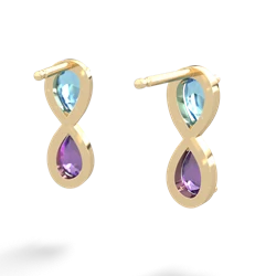 Blue Topaz Infinity 14K Yellow Gold earrings E5050