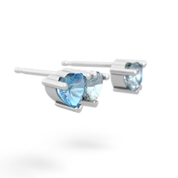 Blue Topaz Sweethearts 14K White Gold earrings E5260