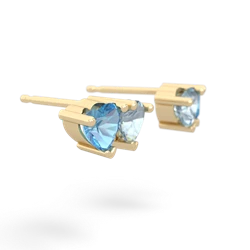 Blue Topaz Sweethearts 14K Yellow Gold earrings E5260