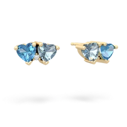 Blue Topaz Sweethearts 14K Yellow Gold earrings E5260