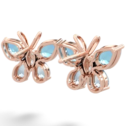 Blue Topaz Butterfly 14K Rose Gold earrings E2215