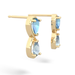 Blue Topaz Infinity 14K Yellow Gold earrings E5050