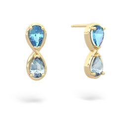 Blue Topaz Infinity 14K Yellow Gold earrings E5050