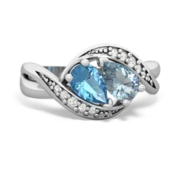 Blue Topaz Summer Winds 14K White Gold ring R5342