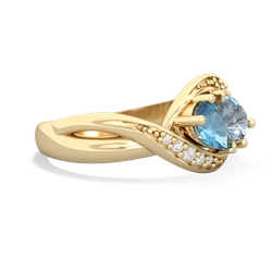 Blue Topaz Summer Winds 14K Yellow Gold ring R5342