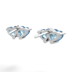 Blue Topaz Sweethearts 14K White Gold earrings E5260