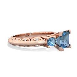 Onyx Eternal Embrace Engagement 14K Rose Gold ring C2001