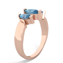 London Topaz Three Peeks 14K Rose Gold ring R2433